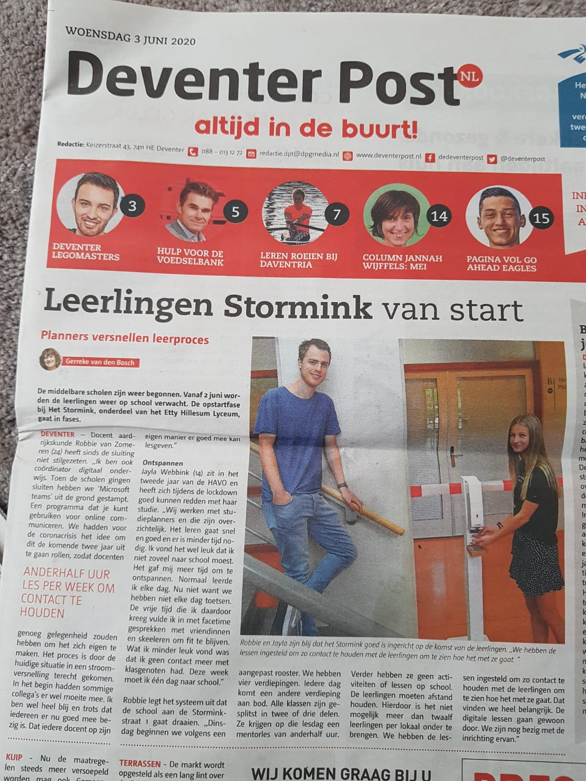 Leerlingen Stormink van start Deventer post